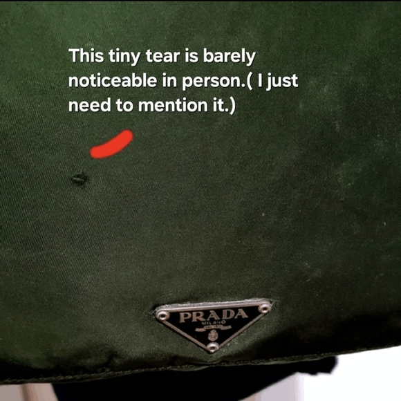 PRADA VINTAGE EBANO GREEN TESSUTO SPORT NYLON WOMEN'S CROSS BODY BAG - … - Picture 16 of 16